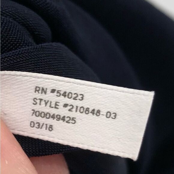 Athleta Aqualuxe Blousy Tankini Top Womens Large Navy Blue Strappy Back 210848 - Picture 6 of 11